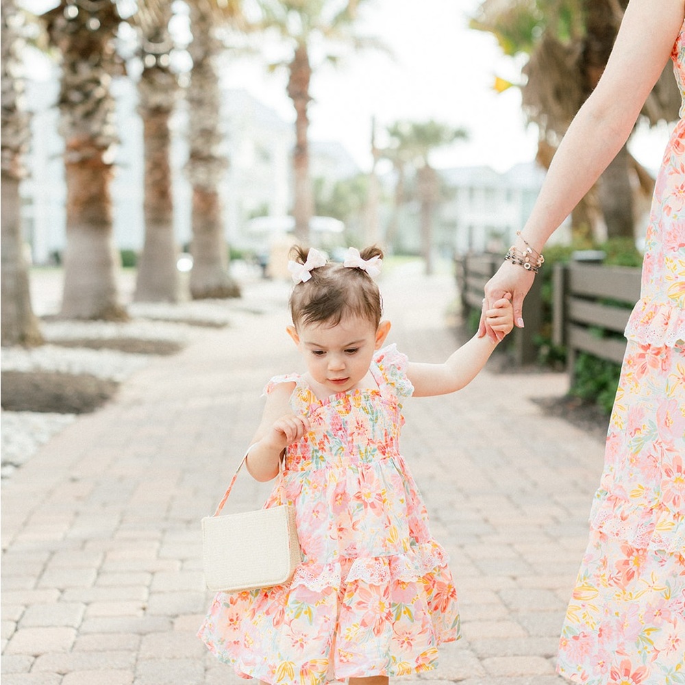 Mommy and me Floral Pink Toddler Dress